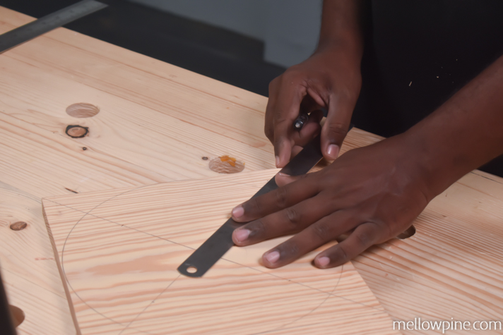 Marking the channels for cutting out