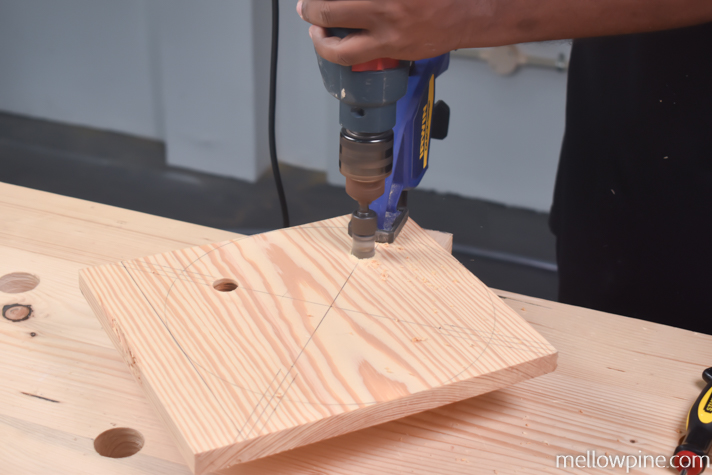 Drilling the four outer holes