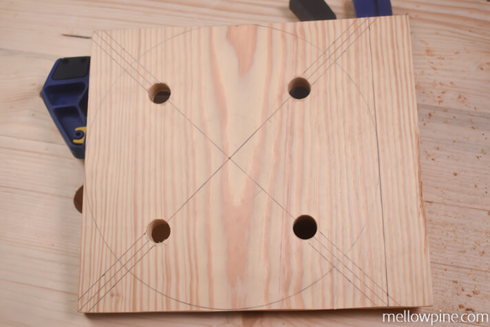 Holder with four outer holes completed