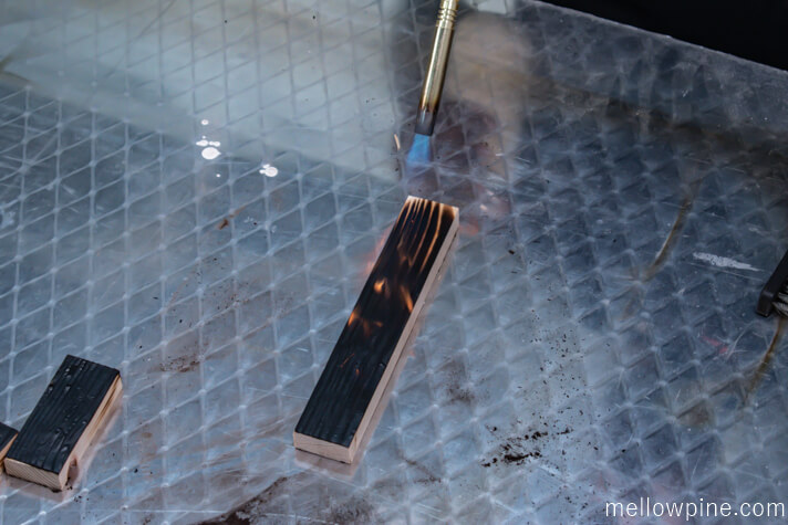Burning the 1 x 2 - Cross Pieces