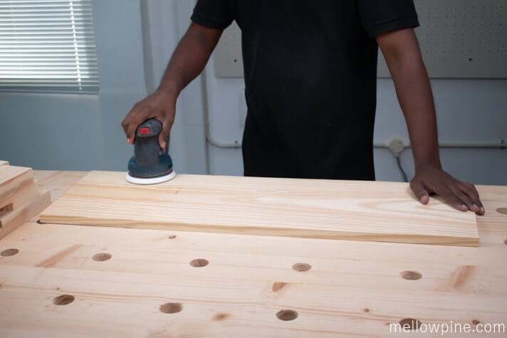 Sanding all the pieces