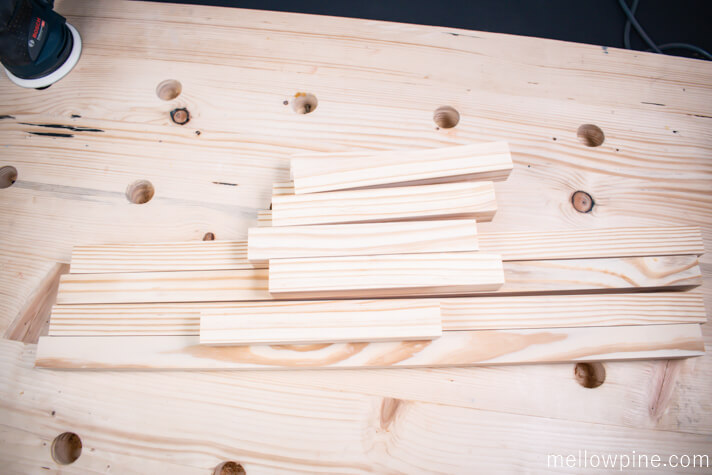 All the pieces ready after sanding