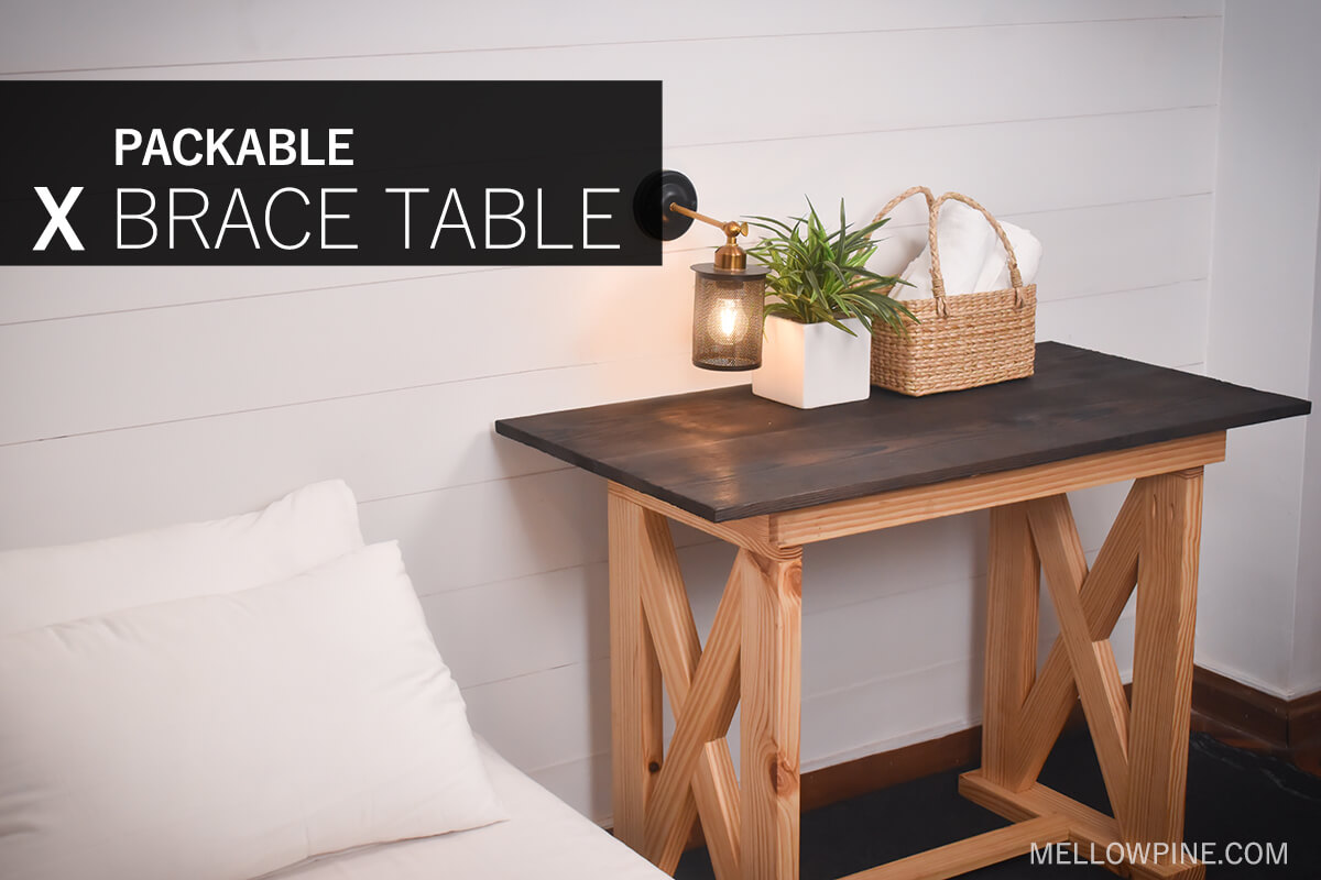 DIY Packable X brace Table