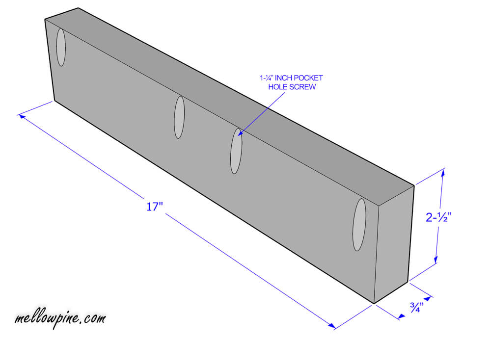 Plan for short piece in the slot frame on the desk top