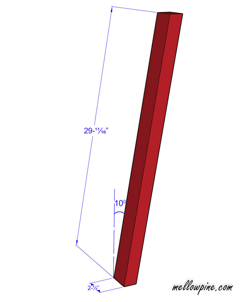 Bar Stool Slanting leg piece plan