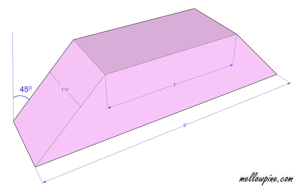 Inclined bracing piece plan