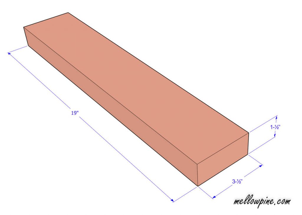 Plan for base piece in the leg frame