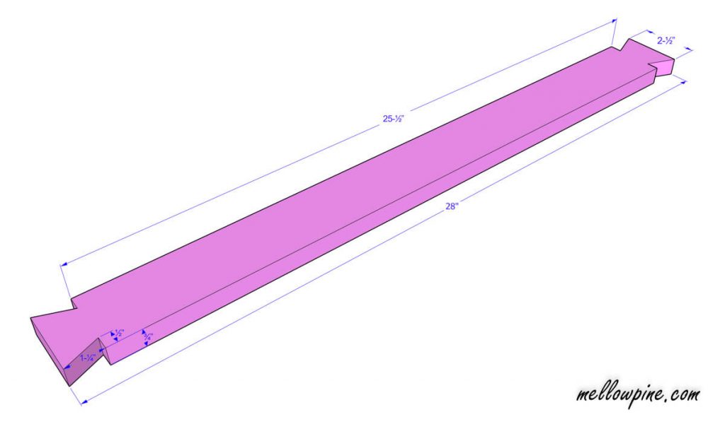 Bottom Dovetail Brace Plan