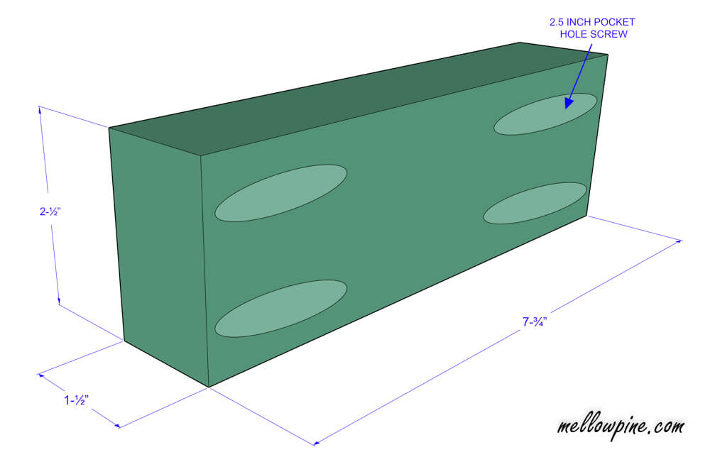 Bar Stool Front and Back Brace Piece Plan