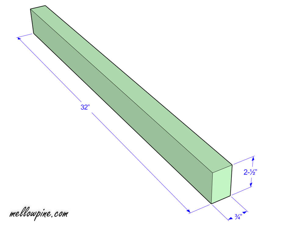 Plan for long piece in the slot frame
