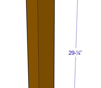 Bar Stool Vertical Leg Piece Plan