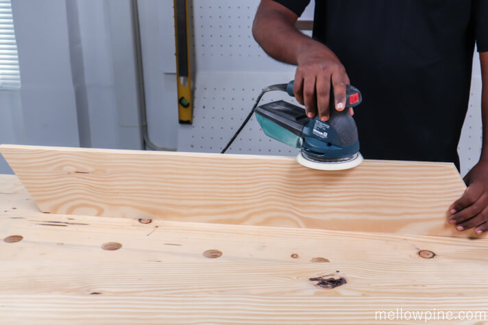 Sanding the pieces