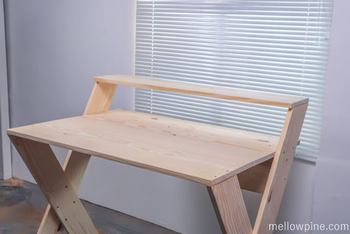 X Leg Desk before finishing