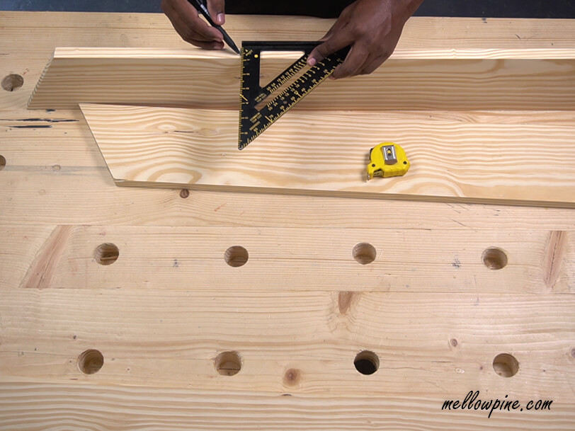 marking the lengths as per plan for screwing together