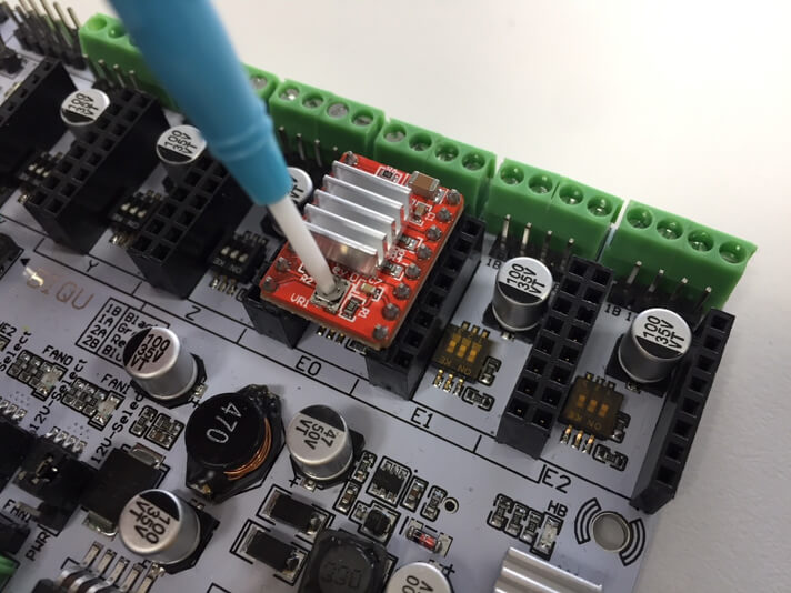 Adjusting A4988 current in the potentiometer