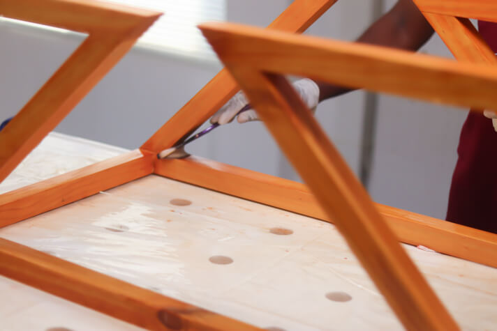 Applying PU over the Z Frame