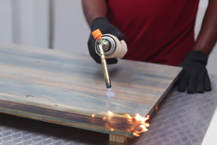 Burning over stain