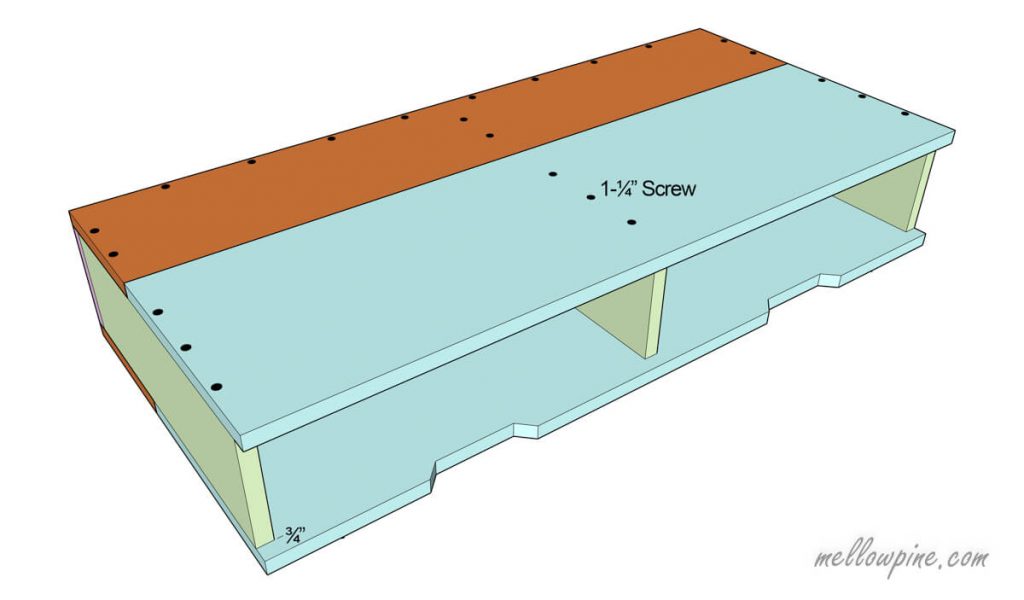 X Desk Screw Plan of Panel