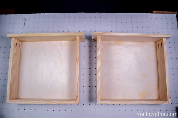 Completed drawers