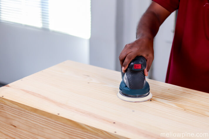 Sanding the desk