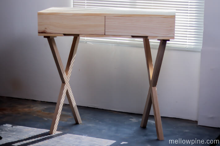 X Desk ready for finishing
