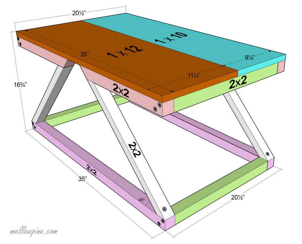 Reversible Z Coffee Table Plan