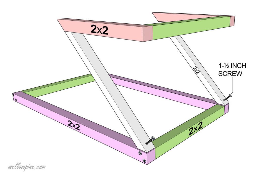 Joining the Z Frame of Table-Joining upper and lower parts