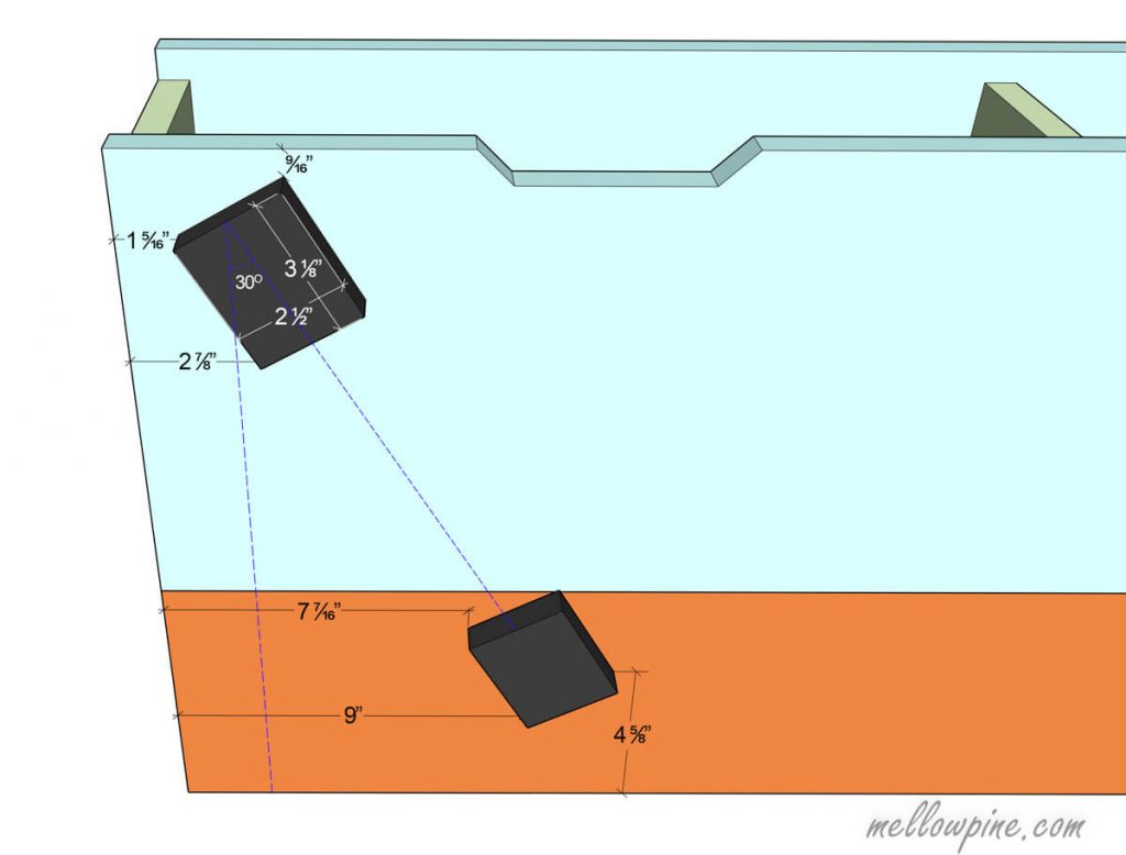 X Desk End Piece Plan