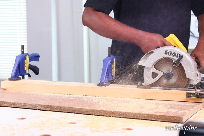 After shifting the clamps to the other end of the 2x4