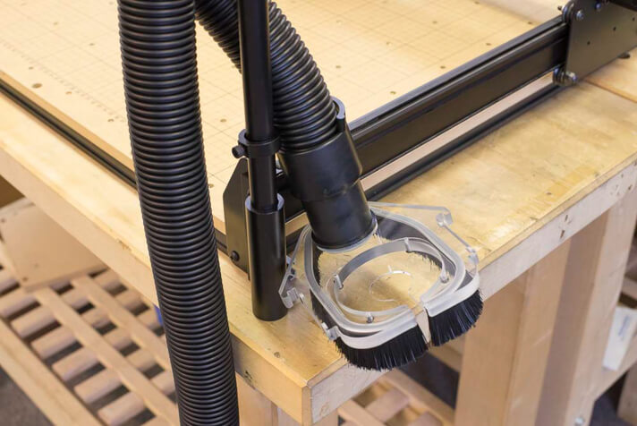 Dust Shoe and Hose on X Carve