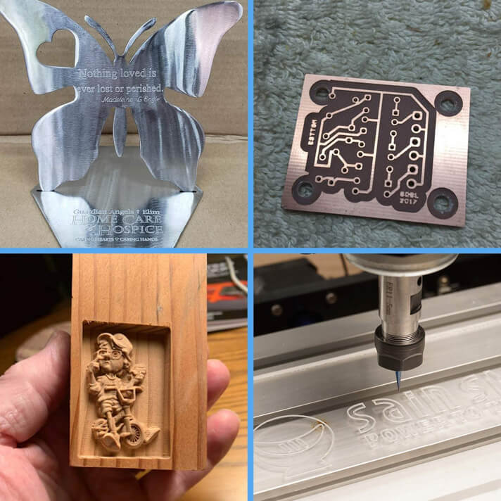Milling done using Sainsmart Genmitsu Desktop CNC