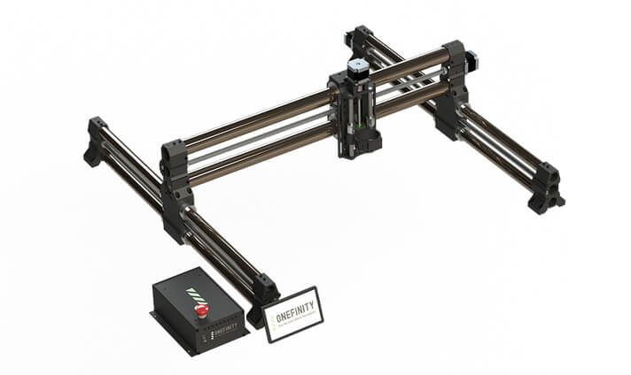 Onefinity Woodworker cnc machine with controller and touchscreen
