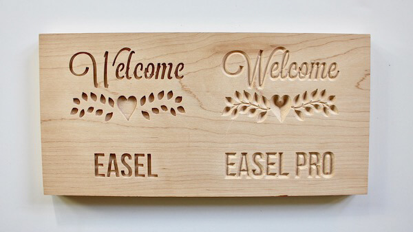 Flat Carving (Left) vs V-Carving(Right) on X-Carve