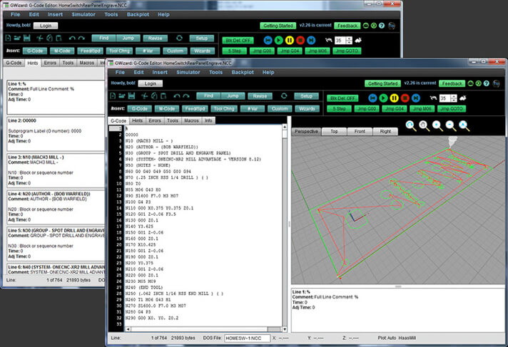 G-Wizard Editor window