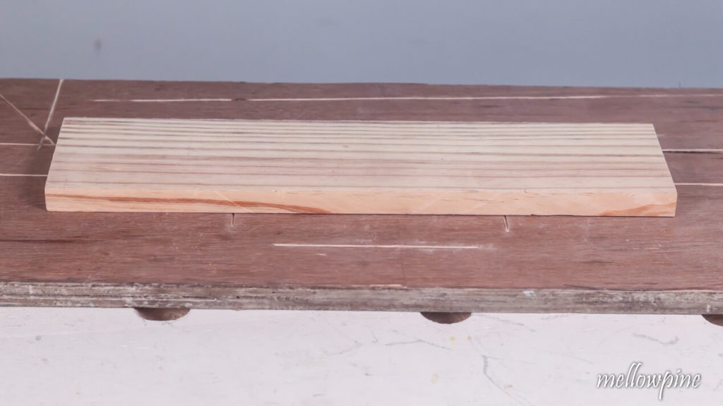 Wood on sacrificial sheet