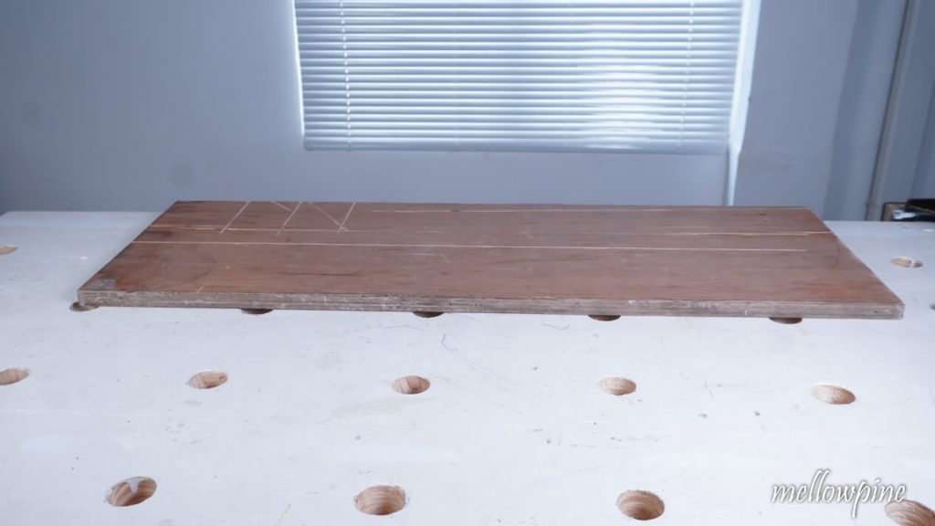 Placing the sacrificial sheet on the table