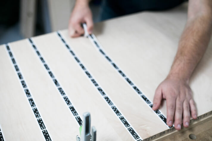 Fixing Shapertape in the work area