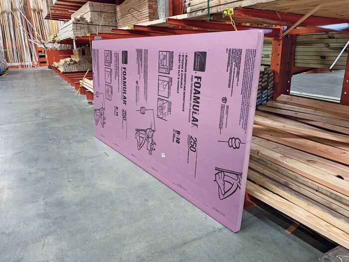 Typical Rigid Foam Insulation Sheet