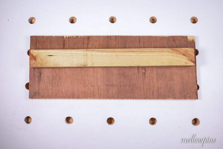 wood placed on the sacrificial board