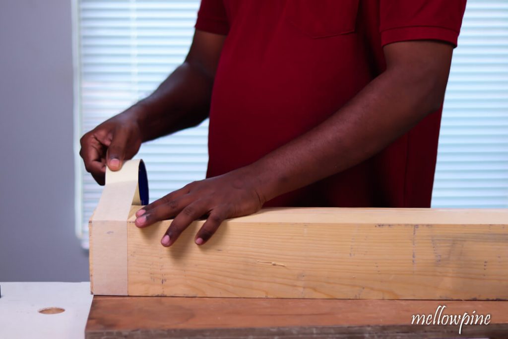 Masking tape on 4 sides