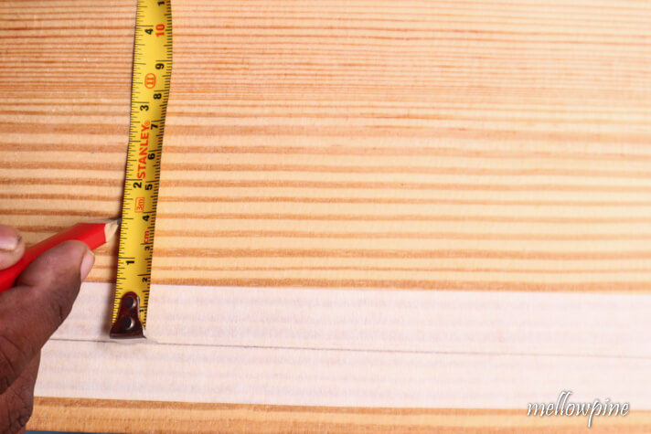 transferring the offset distance to the wood