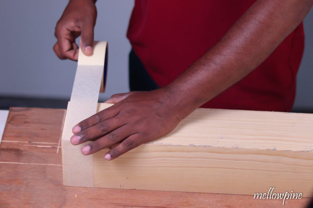Masking with tape