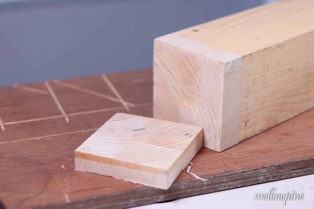 Piece cut from 4x4 lumber