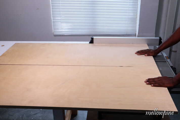 making the cut on the table saw