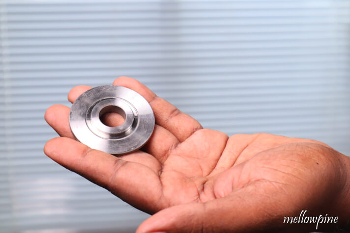 washer removed from the table saw