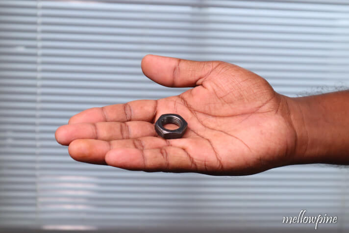 nut removed from the table saw