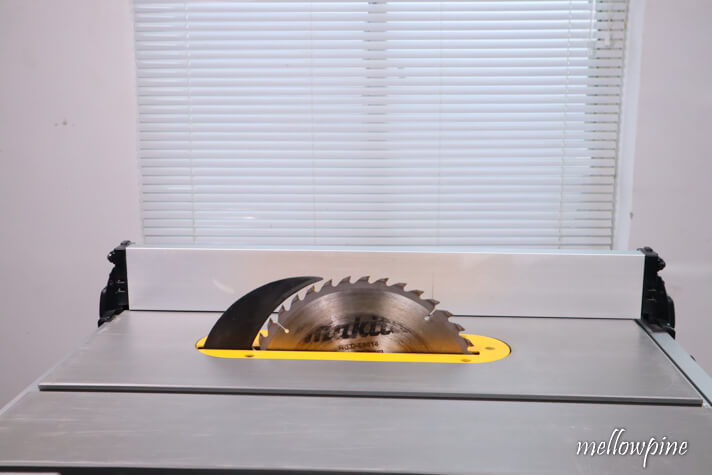Table saw blade changed