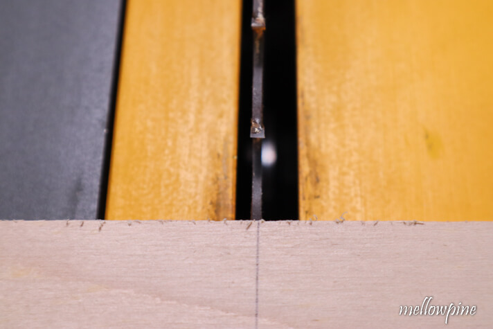 setting blade height on the table saw
