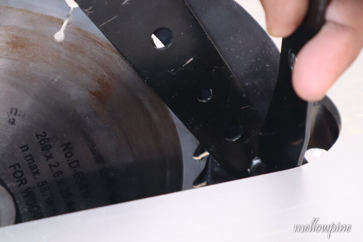 method to take out the riving knife