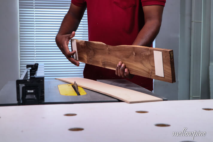 detaching the board from the plywood